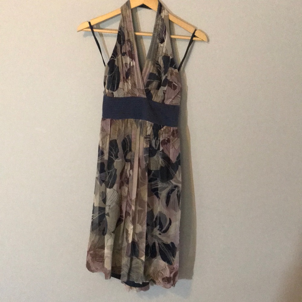 BCBG Navy Floral Dress